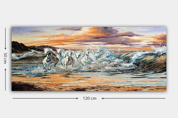 Canvastavla YTY Nautical & Beach Flerfärgad - 120x50 cm - Inredning - Tavlor & posters - Canvastavla