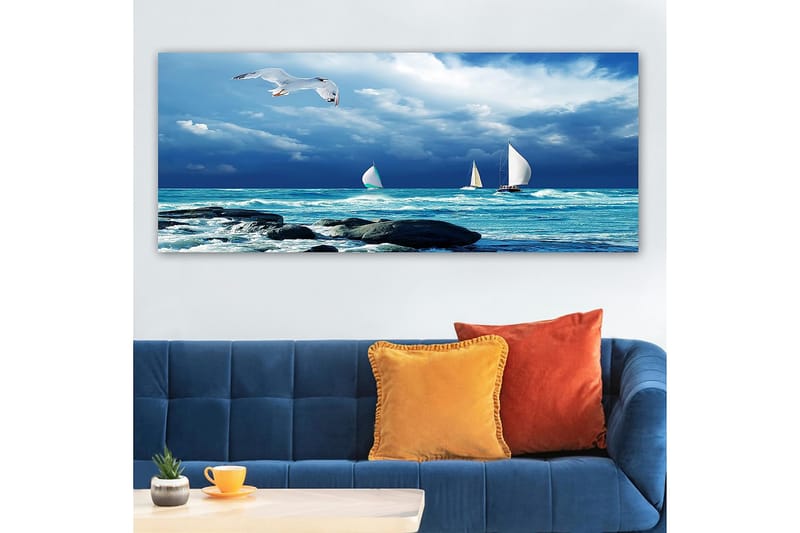 Canvastavla YTY Nautical & Beach Flerfärgad - 120x50 cm - Inredning - Tavlor & posters - Canvastavla