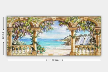 Canvastavla YTY Nautical & Beach Flerfärgad - 120x50 cm - Inredning - Tavlor & posters - Canvastavla