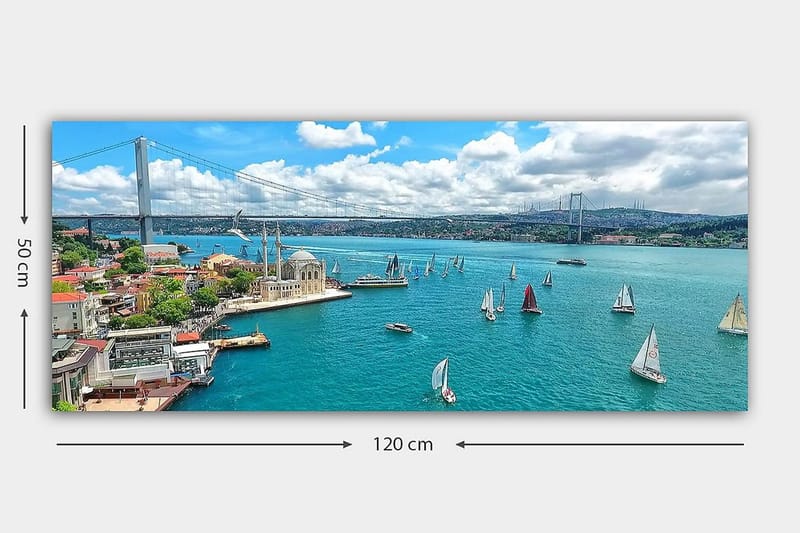 Canvastavla YTY Nautical & Beach Flerfärgad - 120x50 cm - Inredning - Tavlor & posters - Canvastavla