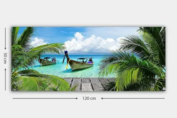 Canvastavla YTY Nautical & Beach Flerfärgad - 120x50 cm - Inredning - Tavlor & posters - Canvastavla