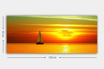 Canvastavla YTY Nautical & Beach Flerfärgad - 120x50 cm - Inredning - Tavlor & posters - Canvastavla