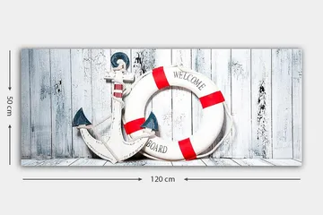 Canvastavla YTY Nautical & Beach Flerfärgad - 120x50 cm - Inredning - Tavlor & posters - Canvastavla