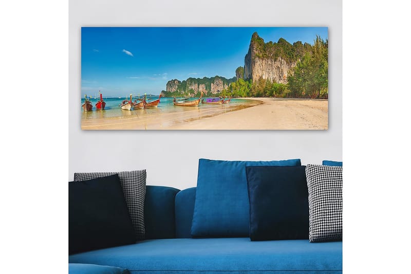 Canvastavla YTY Nautical & Beach Flerfärgad - 120x50 cm - Inredning - Tavlor & posters - Canvastavla
