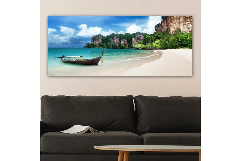 Canvastavla YTY Nautical & Beach Flerfärgad - 120x50 cm - Inredning - Tavlor & posters - Canvastavla