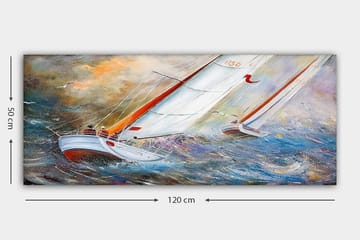 Canvastavla YTY Nautical & Beach Flerfärgad - 120x50 cm - Inredning - Tavlor & posters - Canvastavla