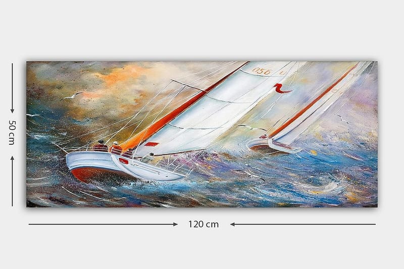 Canvastavla YTY Nautical & Beach Flerfärgad - 120x50 cm - Inredning - Tavlor & posters - Canvastavla