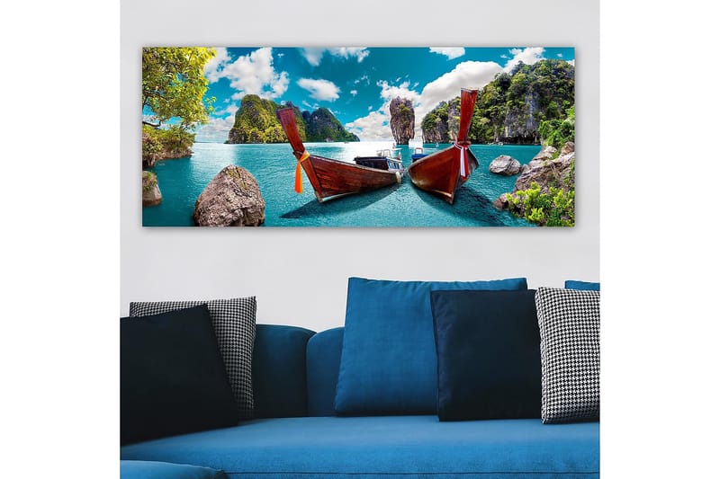 Canvastavla YTY Nautical & Beach Flerfärgad - 120x50 cm - Inredning - Tavlor & posters - Canvastavla