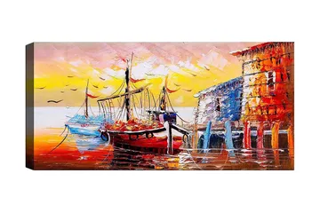 Canvastavla YTY Nautical & Beach Flerfärgad - 120x50 cm - Inredning - Tavlor & posters - Canvastavla