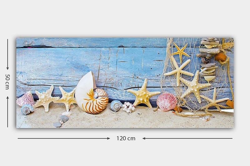 Canvastavla YTY Nautical & Beach Flerfärgad - 120x50 cm - Inredning - Tavlor & posters - Canvastavla