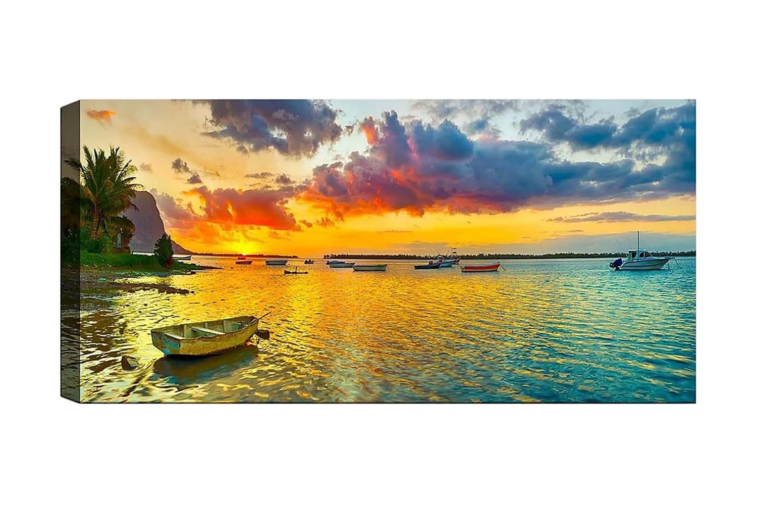 Canvastavla YTY Nautical & Beach Flerfärgad - 120x50 cm