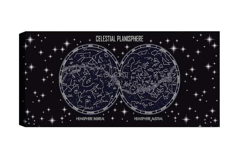 Canvastavla YTY Outer Space Flerfärgad, 120x50 cm