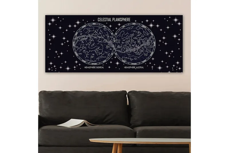 Canvastavla YTY Outer Space Flerfärgad - 120x50 cm - Inredning - Tavlor & posters - Canvastavla