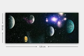 Canvastavla YTY Outer Space Flerfärgad - 120x50 cm - Inredning - Tavlor & posters - Canvastavla