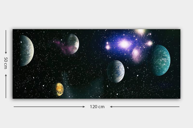Canvastavla YTY Outer Space Flerfärgad - 120x50 cm - Inredning - Tavlor & posters - Canvastavla