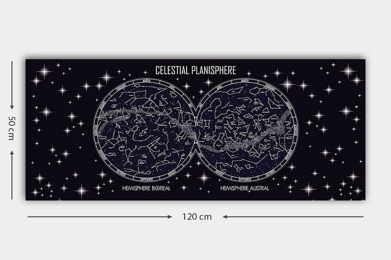 Canvastavla YTY Outer Space Flerfärgad - 120x50 cm - Inredning - Tavlor & posters - Canvastavla