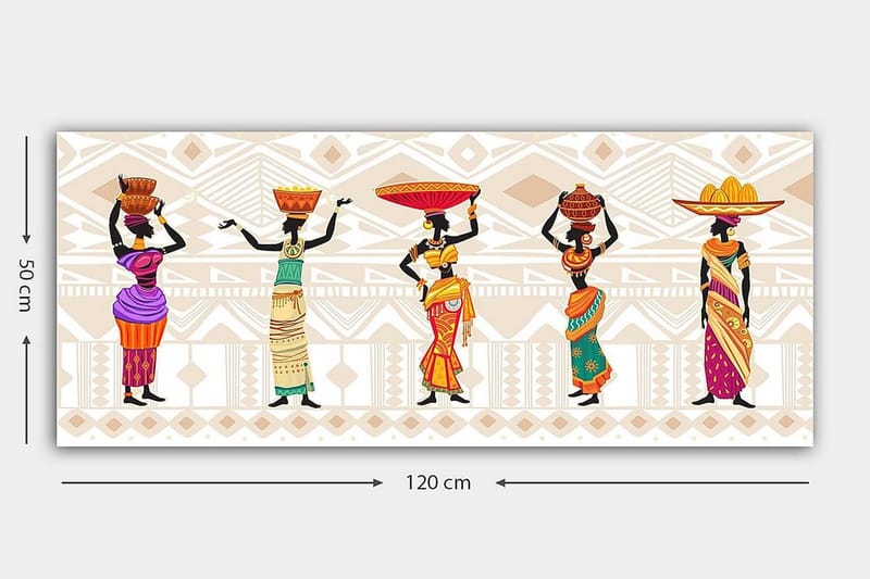 Canvastavla YTY World Cultures Flerfärgad - 120x50 cm - Inredning - Tavlor & posters - Canvastavla