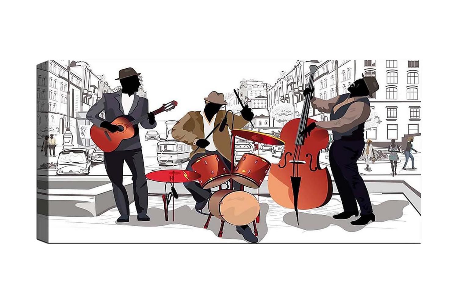 Canvastavla YTY People Flerfärgad - 120x50 cm