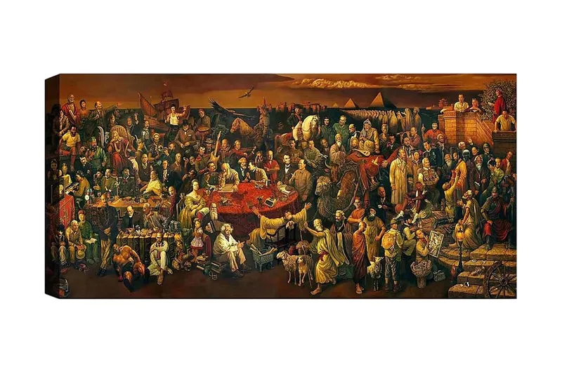 Canvastavla YTY People Flerfärgad, 120x50 cm