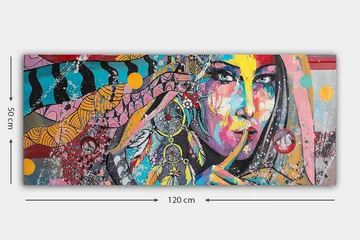 Canvastavla YTY People Flerfärgad - 120x50 cm - Inredning - Tavlor & posters - Canvastavla