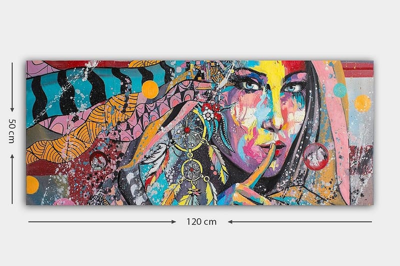 Canvastavla YTY People Flerfärgad - 120x50 cm - Inredning - Tavlor & posters - Canvastavla