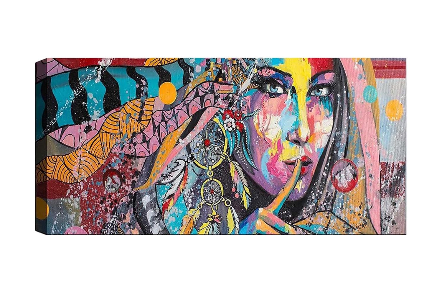 Canvastavla YTY People Flerfärgad - 120x50 cm