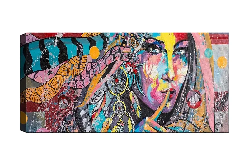 Canvastavla YTY People Flerfärgad - 120x50 cm - Inredning - Tavlor & posters - Canvastavla