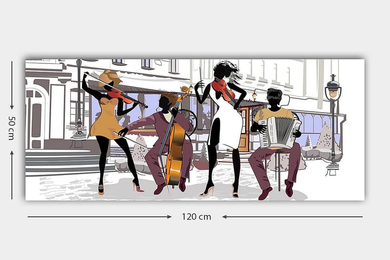 Canvastavla YTY People Flerfärgad - 120x50 cm - Inredning - Tavlor & posters - Canvastavla
