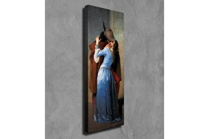 Canvastavla - Passionerat möte mellan två älskande - Blå / Brun / Röd - Inredning - Tavlor & posters - Canvastavla