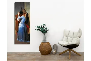 Canvastavla - Passionerat möte mellan två älskande - Blå / Brun / Röd - Inredning - Tavlor & posters - Canvastavla