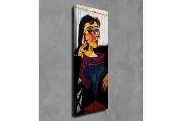 Canvastavla - Porträtt av en kvinna med färgstarka ansiktsdrag - Gul / Svart / Röd - Inredning - Tavlor & posters - Canvastavla