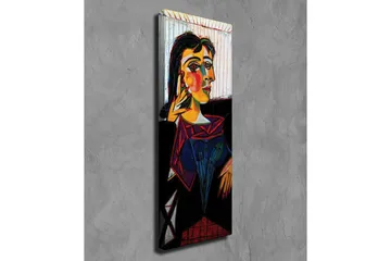 Canvastavla - Porträtt av en kvinna med färgstarka ansiktsdrag - Gul / Svart / Röd - Inredning - Tavlor & posters - Canvastavla