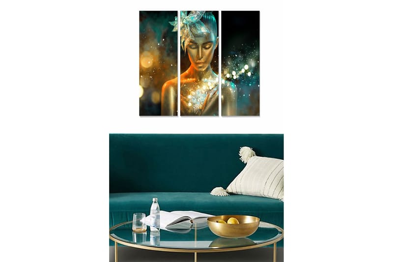 Canvastavla People 3-pack Flerfärgad, 20x50 cm