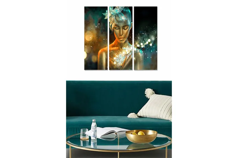 Canvastavla People 3-pack Flerfärgad, 20x50 cm