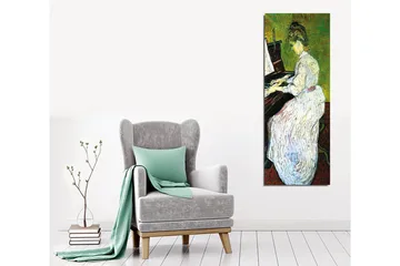 Canvastavla - Pianospelande kvinna i vit klänning - Grön / Vit / Brun - Inredning - Tavlor & posters - Canvastavla