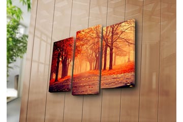 Dekorativ Canvasmålning 3 Delar - Flerfärgad - Inredning - Tavlor & posters - Canvastavla