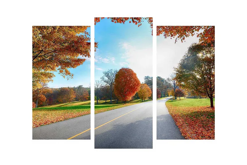 Dekorativ Canvasmålning 3 Delar - Flerfärgad - Inredning - Tavlor & posters - Canvastavla