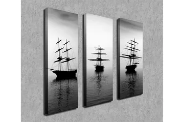 Dekorativ Canvasmålning 3 Delar - Flerfärgad - Inredning - Tavlor & posters - Canvastavla
