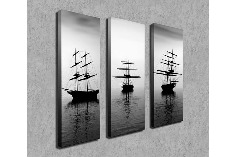 Dekorativ Canvasmålning 3 Delar - Flerfärgad - Inredning - Tavlor & posters - Canvastavla