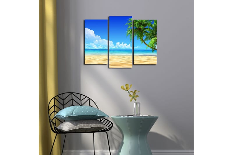 Dekorativ Canvasmålning 3 Delar - Flerfärgad - Inredning - Tavlor & posters - Canvastavla