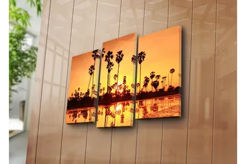 Dekorativ Canvasmålning 3 Delar - Flerfärgad - Inredning - Tavlor & posters - Canvastavla