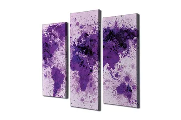 Dekorativ Canvasmålning 3 Delar - Flerfärgad - Inredning - Tavlor & posters - Canvastavla