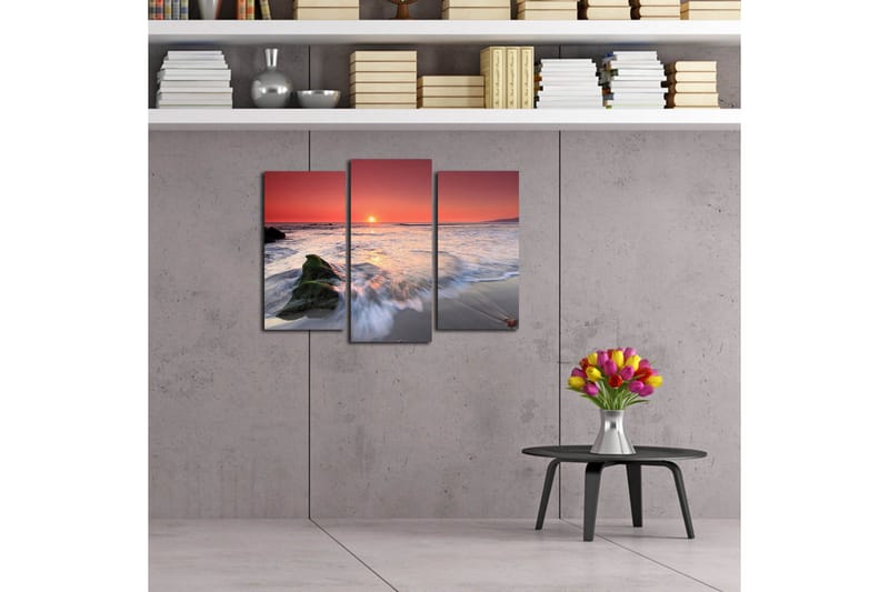 Dekorativ Canvasmålning 3 Delar - Flerfärgad - Inredning - Tavlor & posters - Canvastavla