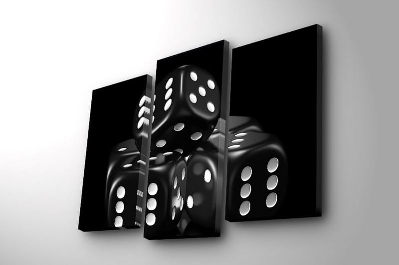 Dekorativ Canvasmålning 3 Delar - Flerfärgad - Inredning - Tavlor & posters - Canvastavla