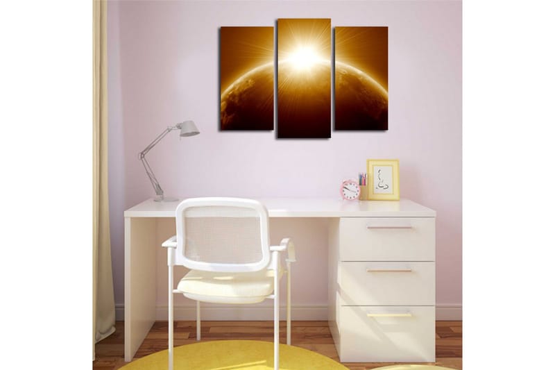 Dekorativ Canvasmålning 3 Delar - Flerfärgad - Inredning - Tavlor & posters - Canvastavla