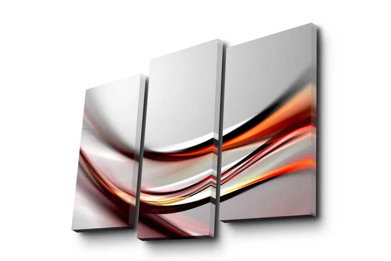 Dekorativ Canvasmålning 3 Delar - Flerfärgad - Inredning - Tavlor & posters - Canvastavla