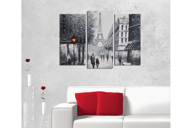 Dekorativ Canvasmålning 3 Delar - Flerfärgad - Inredning - Tavlor & posters - Canvastavla