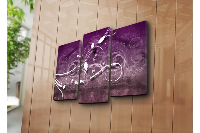 Dekorativ Canvasmålning 3 Delar - Flerfärgad - Inredning - Tavlor & posters - Canvastavla