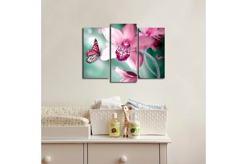 Dekorativ Canvasmålning 3 Delar - Flerfärgad - Inredning - Tavlor & posters - Canvastavla