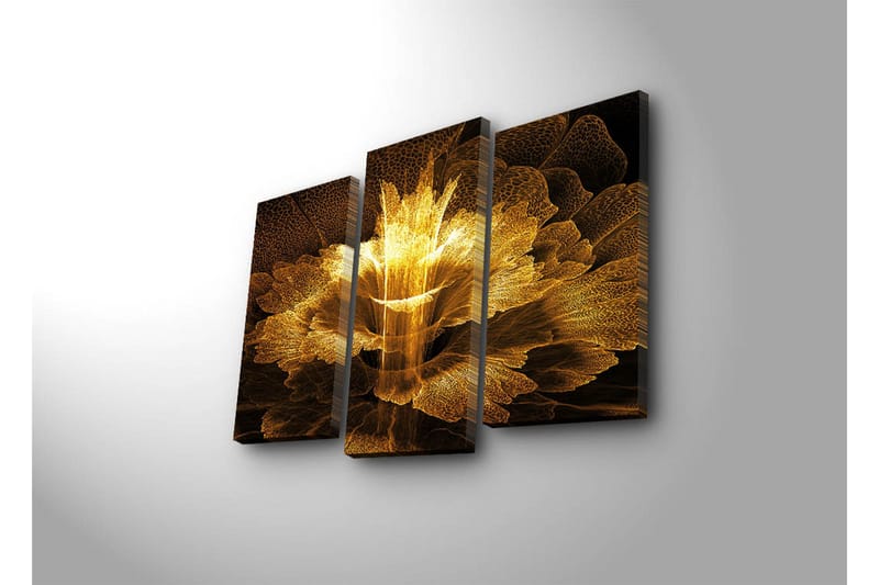 Dekorativ Canvasmålning 3 Delar - Flerfärgad - Inredning - Tavlor & posters - Canvastavla